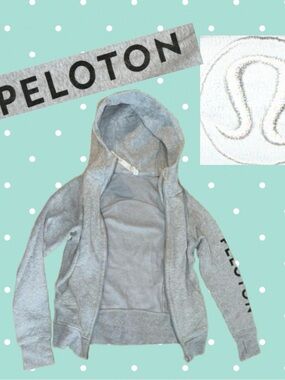 lululemon athletica Light Gray Hooded Zip Jacket